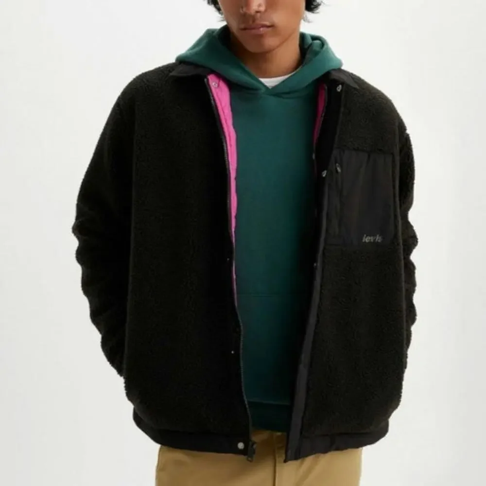 Levi's‎ Buchanan Sherpa Men's Jacket Size Small Black Meteorite - Picture 12 of 16